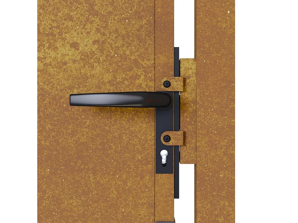 Portail de jardin 105x130 cm acier corten