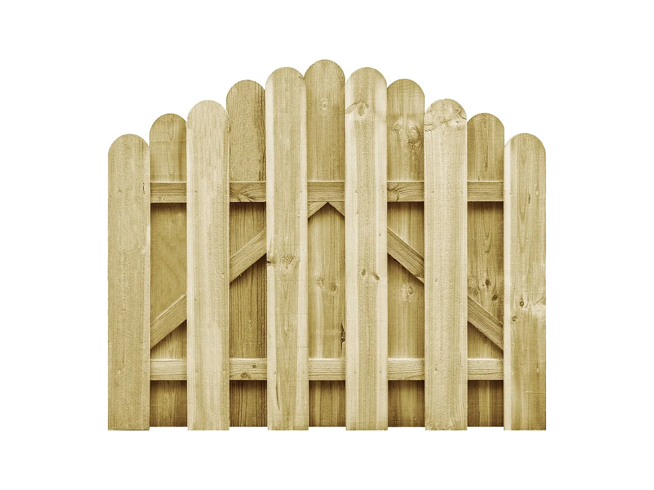 Cancello da giardino in legno di pino impregnato 100x75 cm
