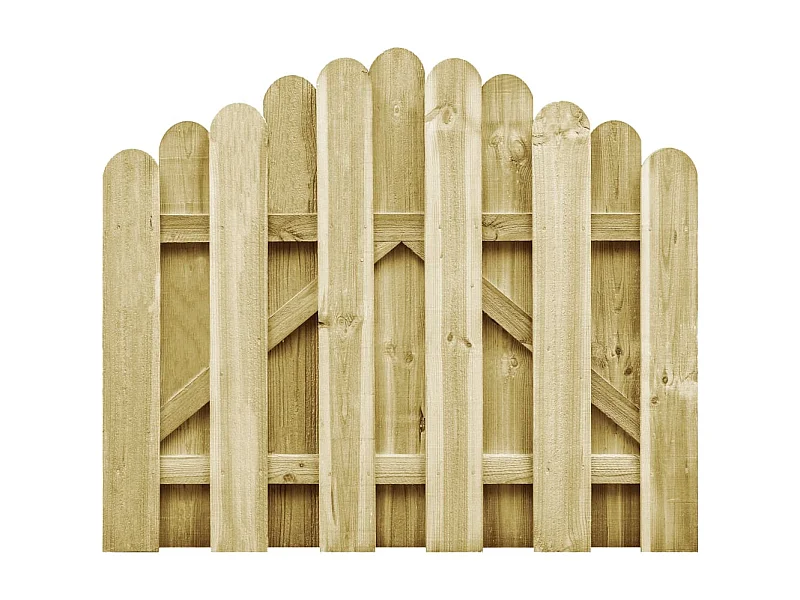 Portail de jardin bois de pin imprégné 100x75 cm