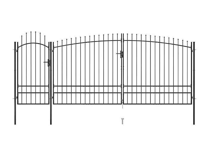 VidaXL Puerta Doble Para Valla Con Puntas De Lanza 300x150 Cm | Leroy