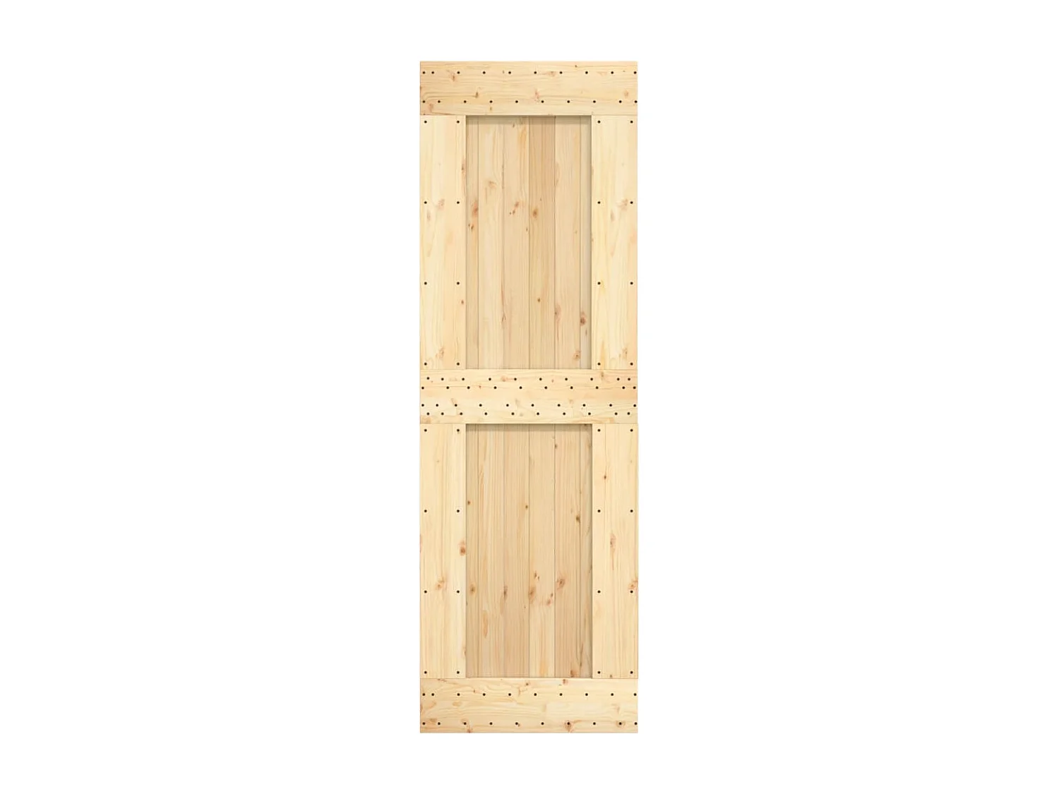 Kit porta de correr e ferragens 70x210 cm pinho maciço