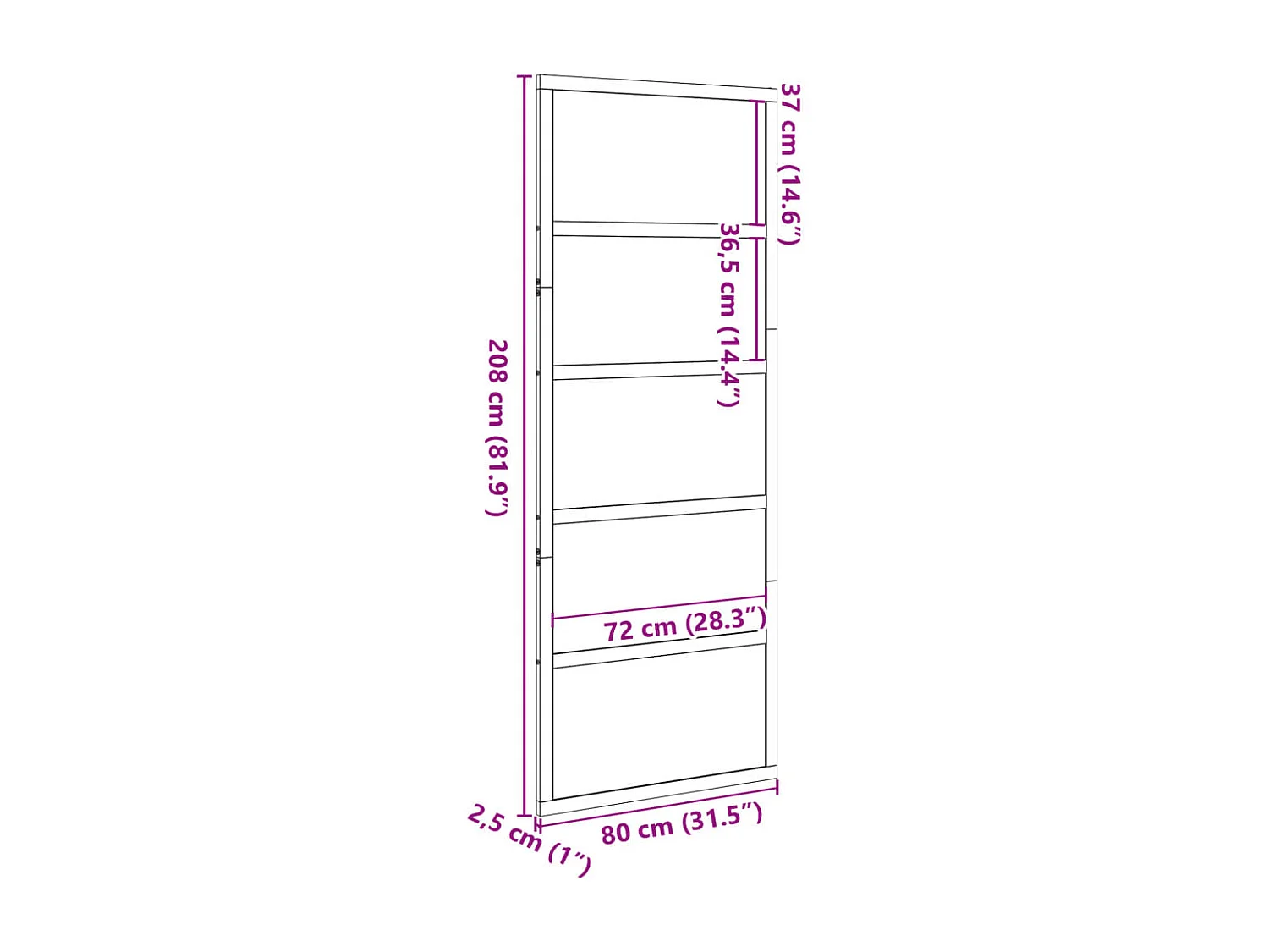 Porta de celeiro de cera marrom 80x208 cm madeira de pinho maciça