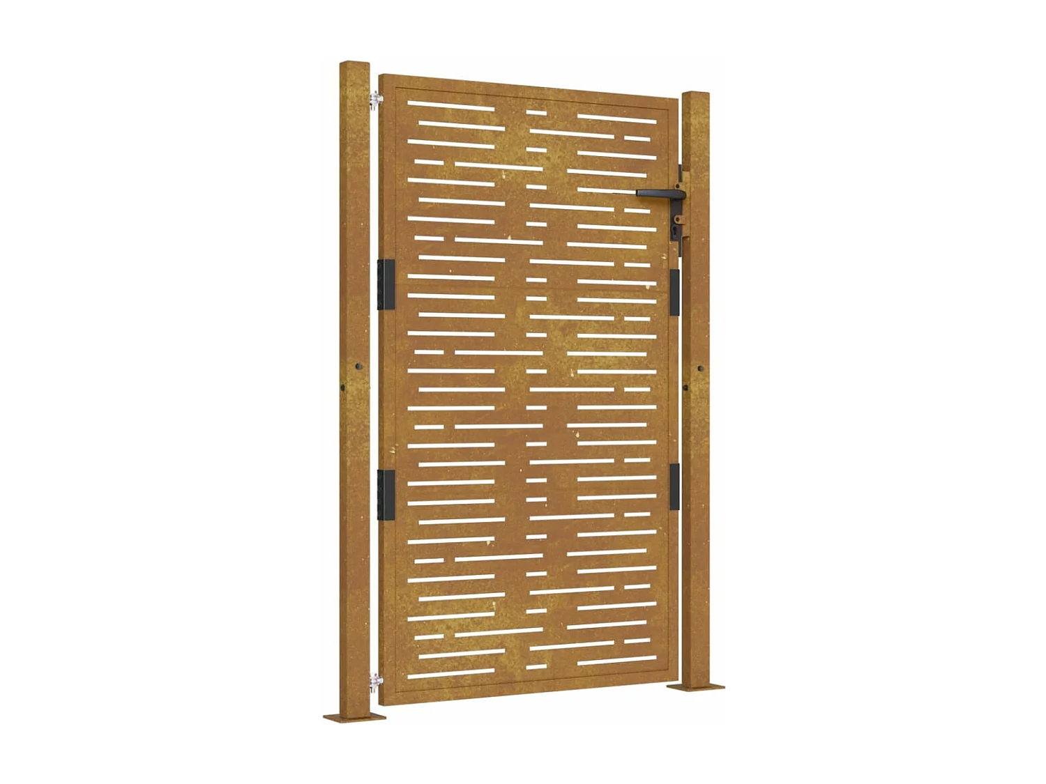 Portail de jardin 105x130 cm acier corten conception de carré