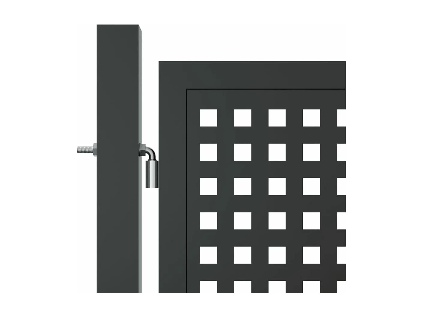 Anthrazit Gartentor 400x200 cm Stahl