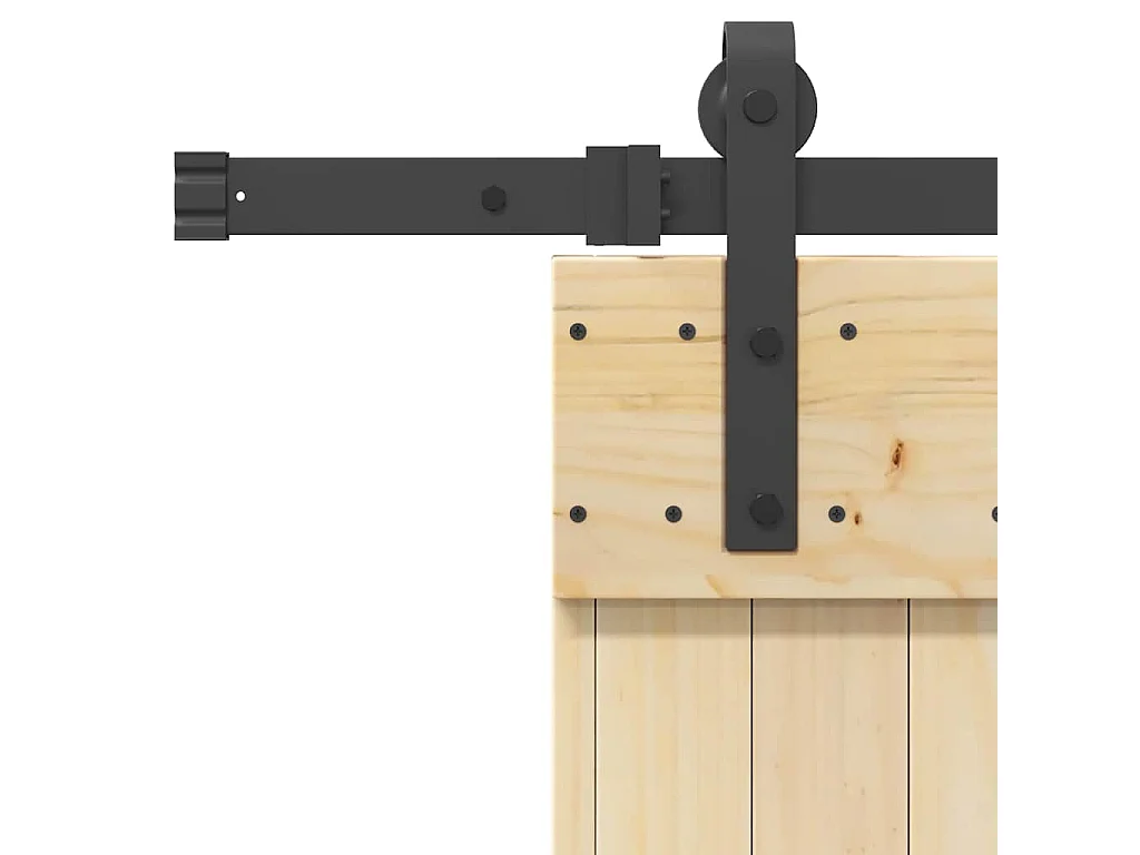 Porte coulissante et kit de quincaillerie 70x210 cm pin massif