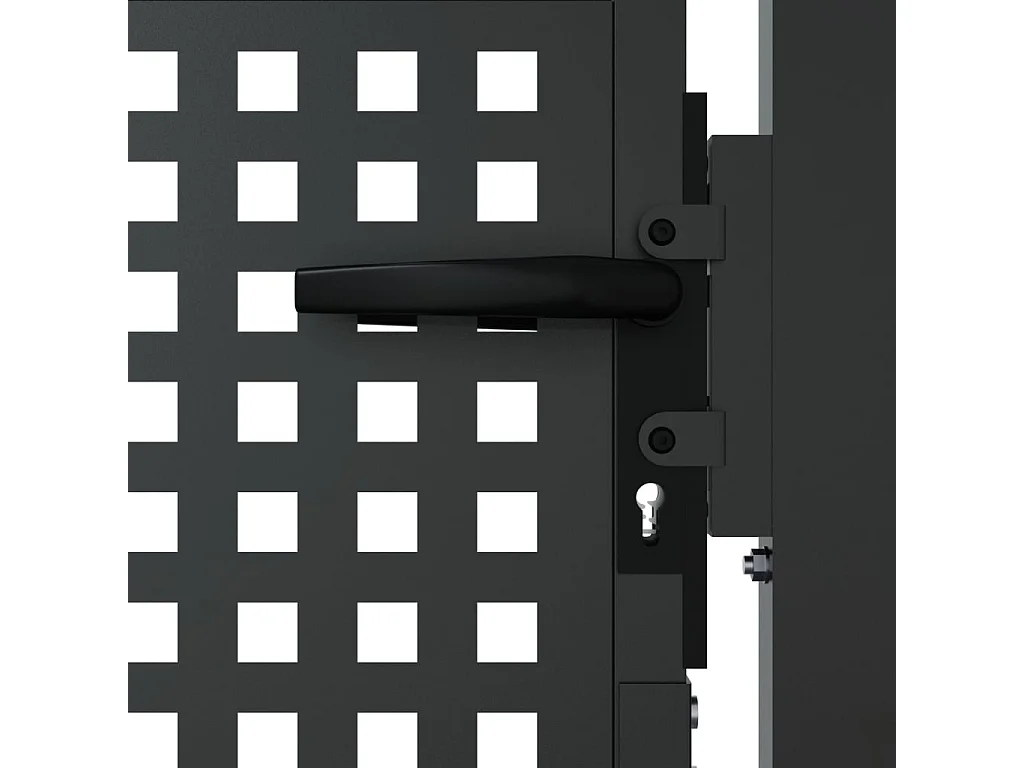 Cancello da giardino antracite 105x125 cm in acciaio