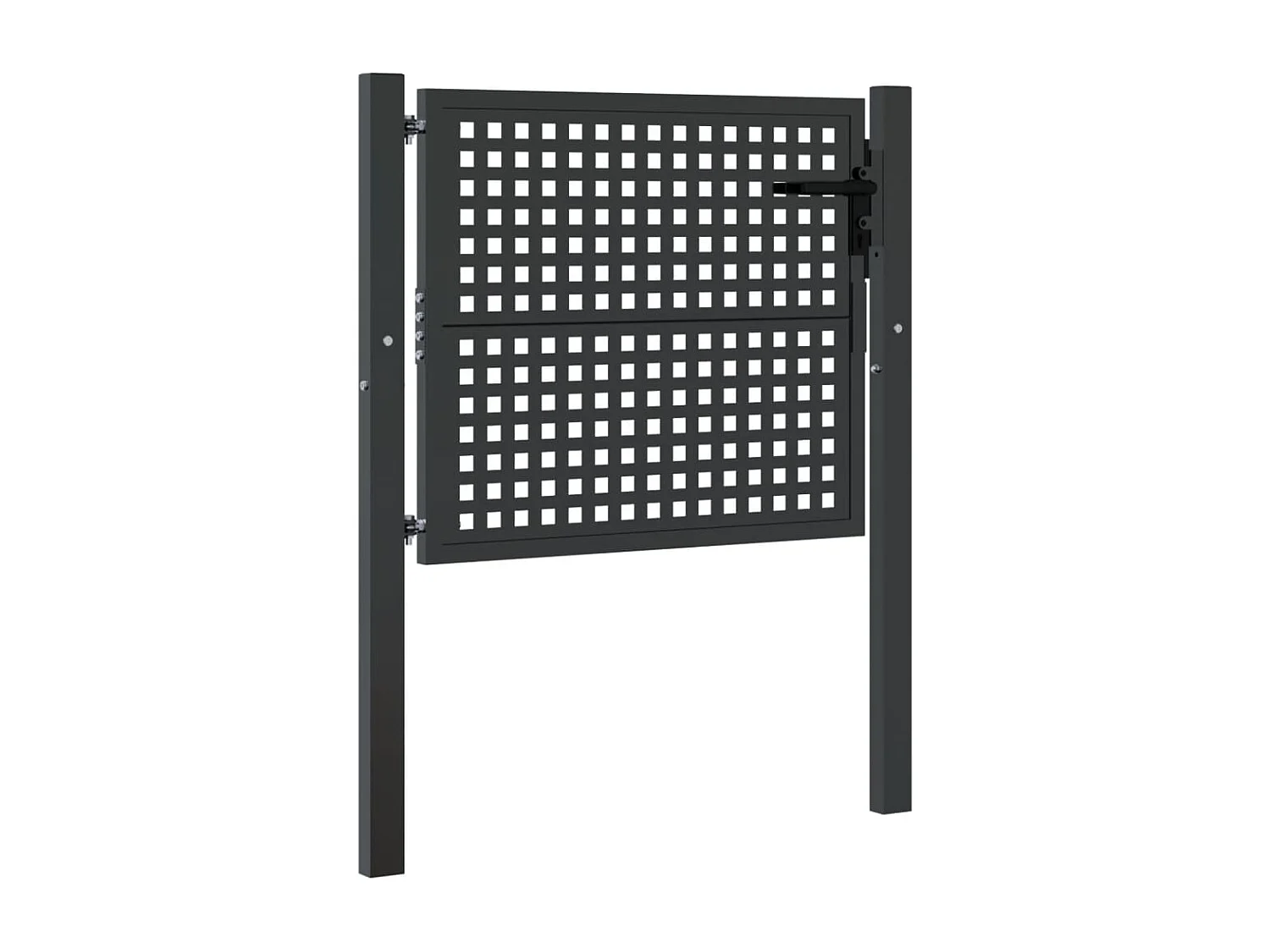 Portail de jardin anthracite 105x125 cm acier