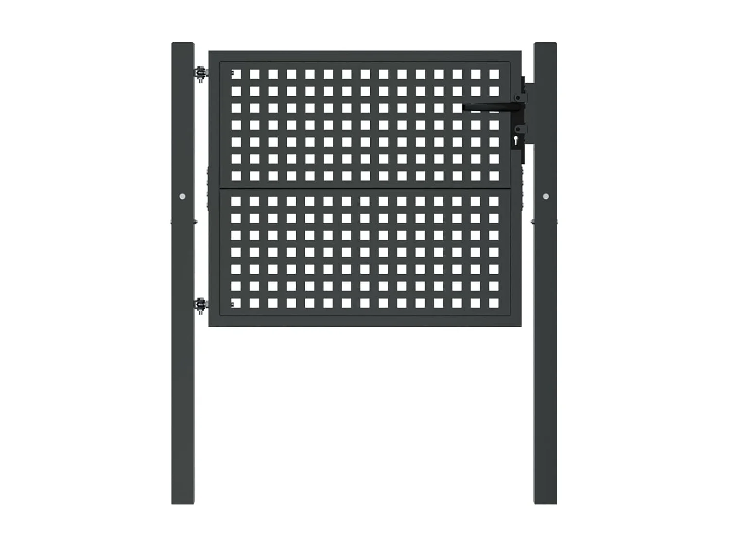 Portail de jardin anthracite 105x125 cm acier