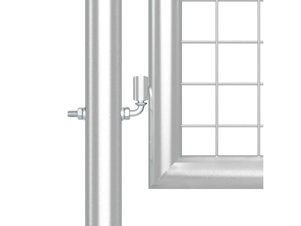 Tuinpoort zilver gaas 300x175 cm gegalvaniseerd staal