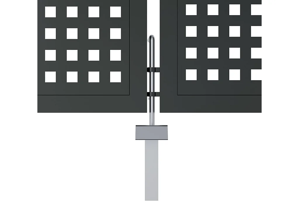 Portail de jardin anthracite 300 x 125 cm acier