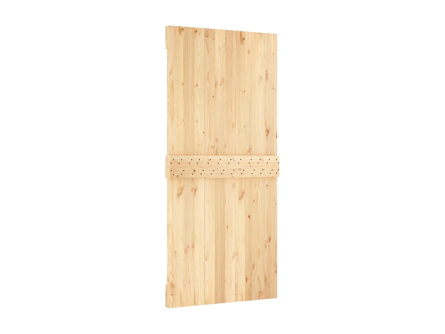 Porte coulissante et kit de quincaillerie 95x210 cm pin massif