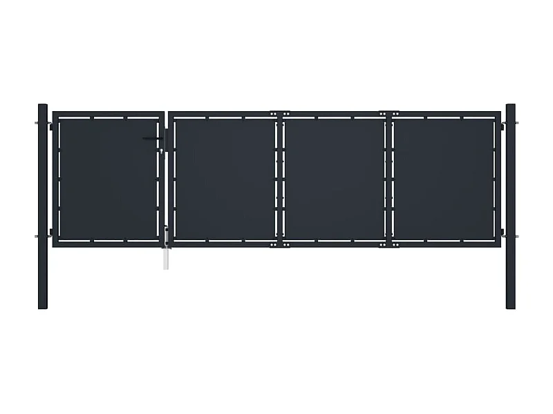 Puerta de jardín de acero 350x100 cm antracita