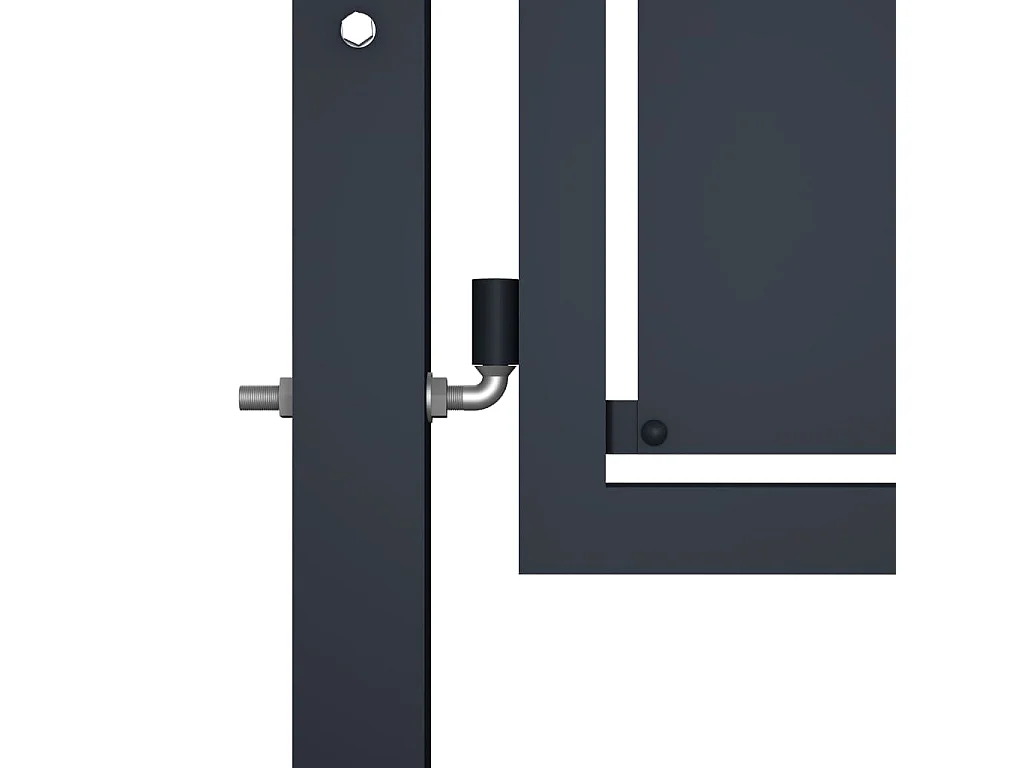 Cancello da giardino Acciaio 350x100 cm Antracite