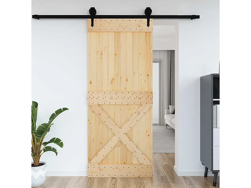 Porta NARVIK 95x210 cm in legno massello di pino