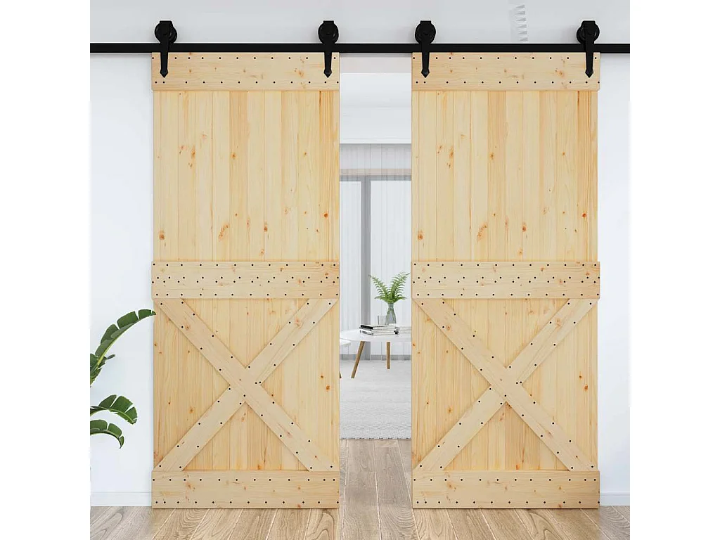 Porte NARVIK 95x210 cm bois massif de pin