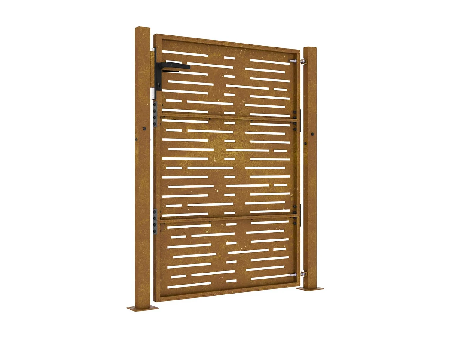 Portail de jardin 105x130 cm acier corten conception de carré