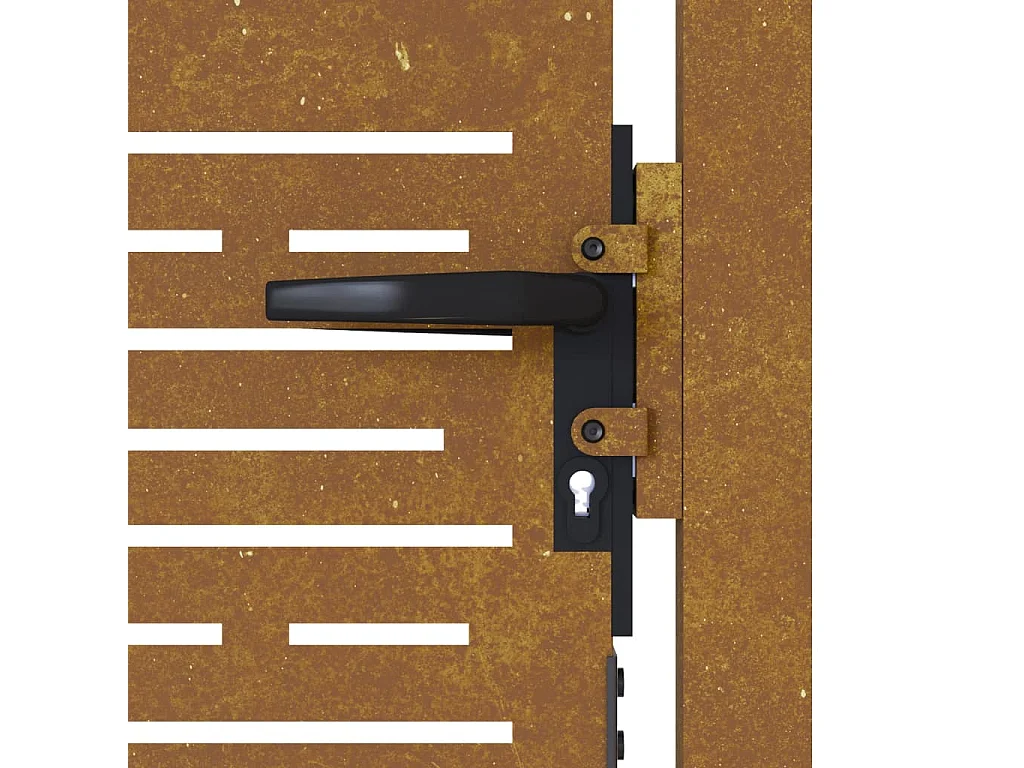 Portail de jardin 105x130 cm acier corten conception de carré