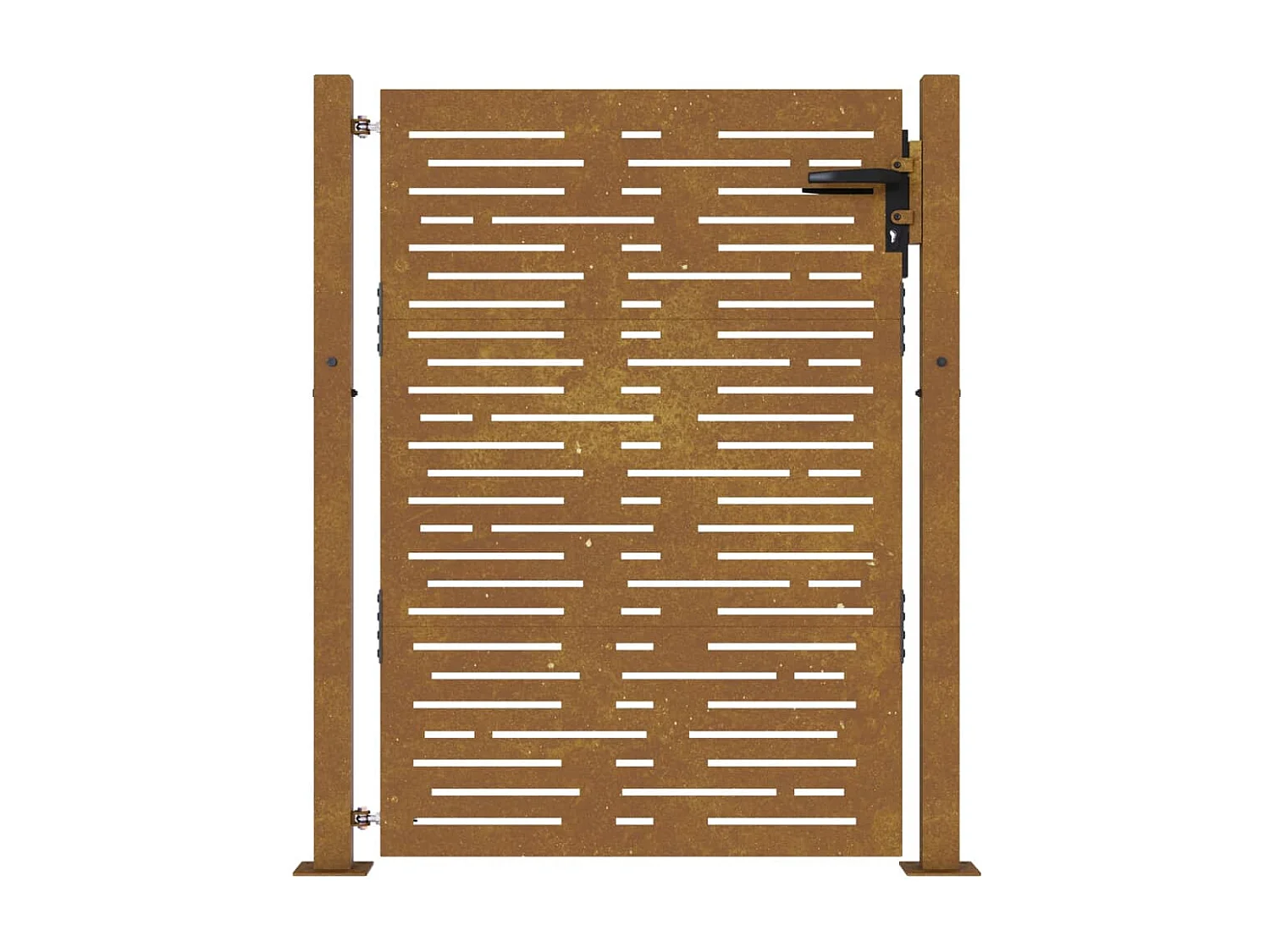 Portail de jardin 105x130 cm acier corten conception de carré