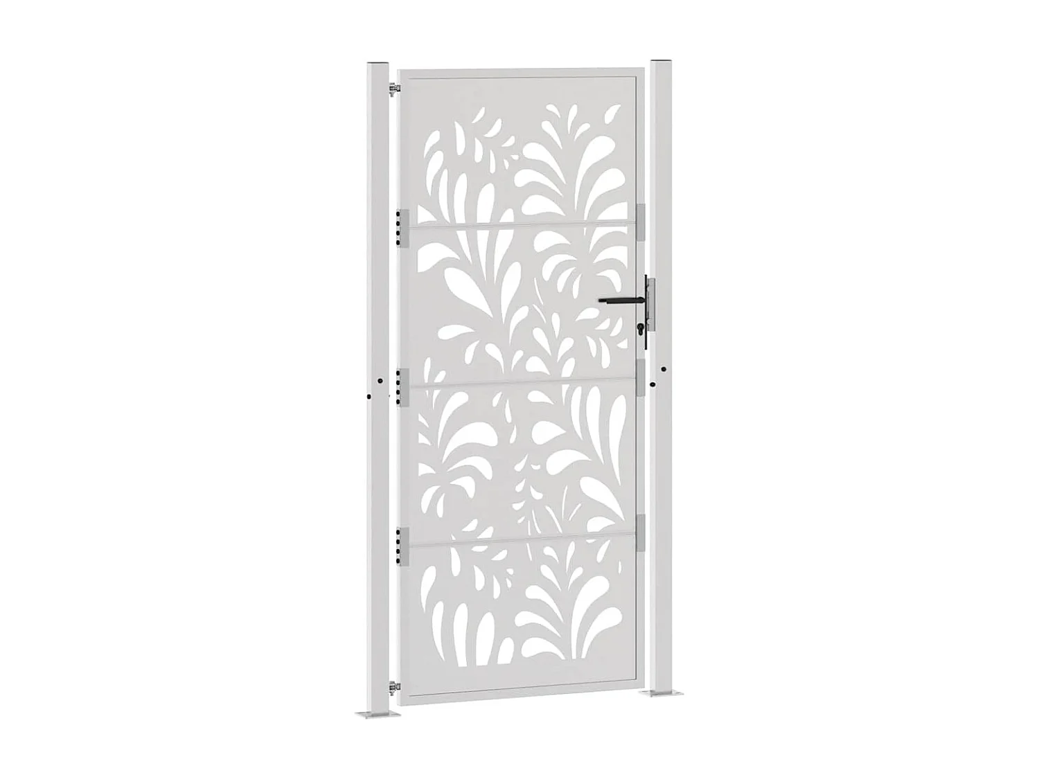 Weerbestendige stalen tuinpoort met golfdesign