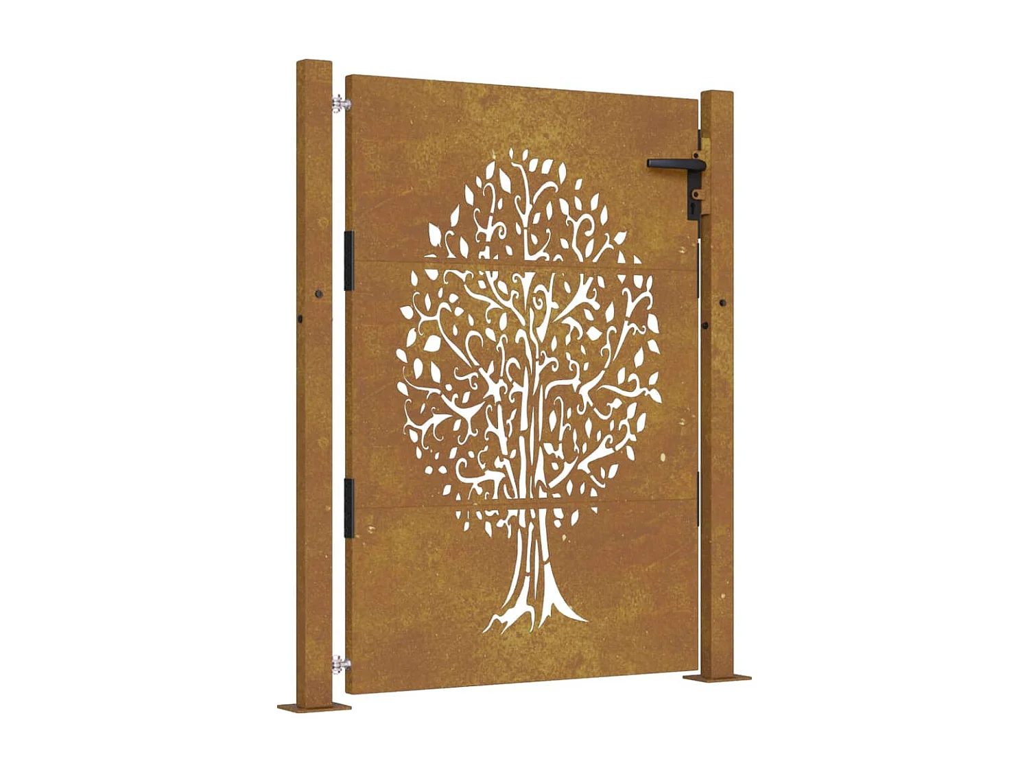 Portail de jardin 105x155 cm acier corten conception de l'arbre