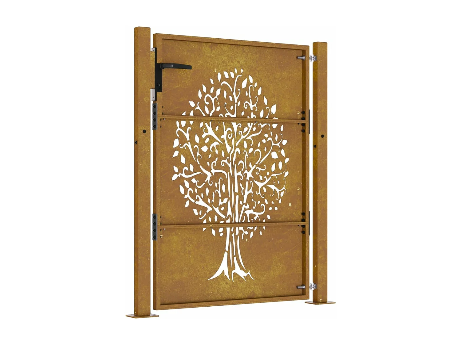 Portail de jardin 105x155 cm acier corten conception de l'arbre