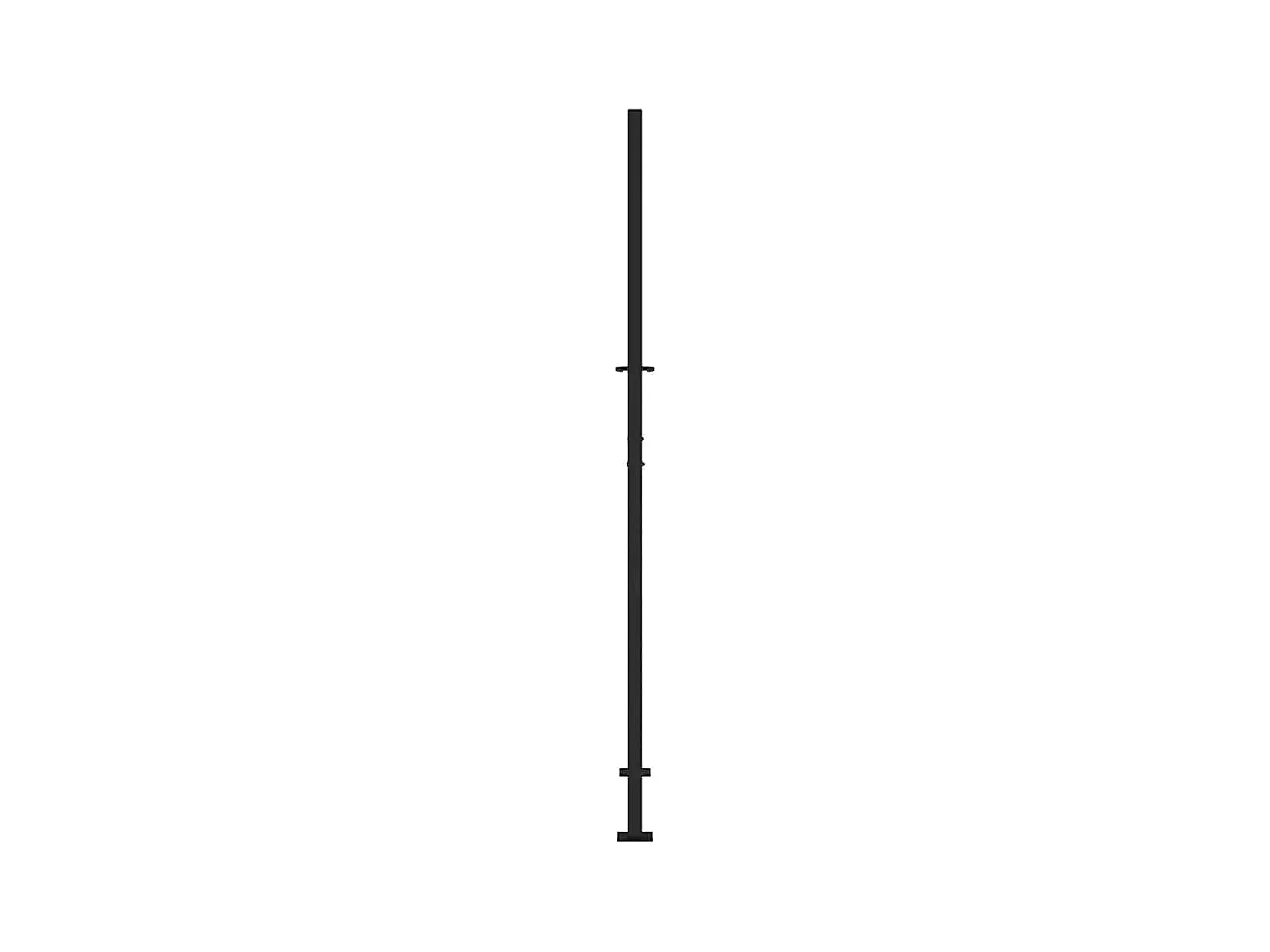 Schwarzes Gartentor 105x205 cm Stahl Liniendesign