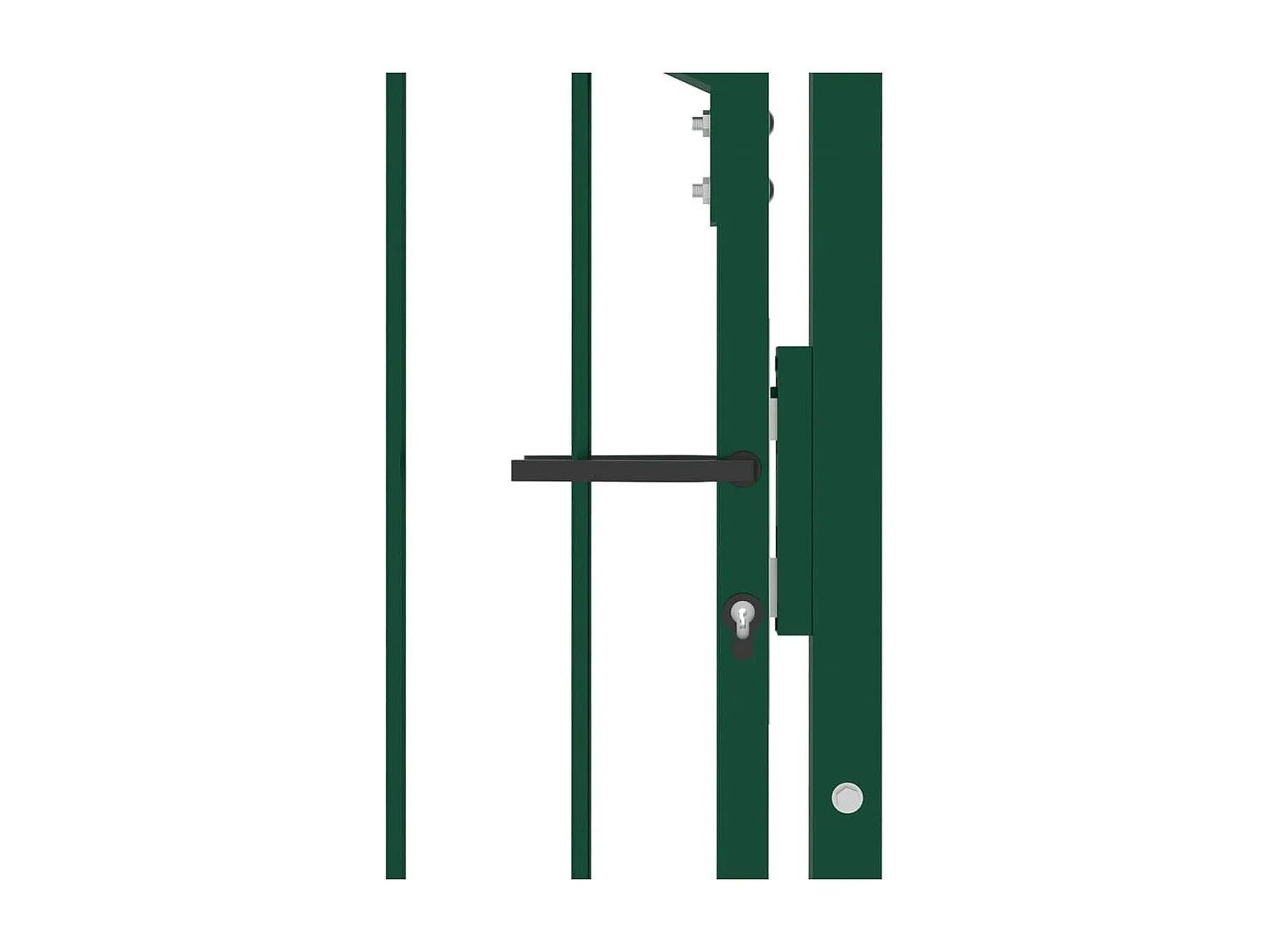 Zauntor mit Spitzen Stahl 100x125 cm Grün