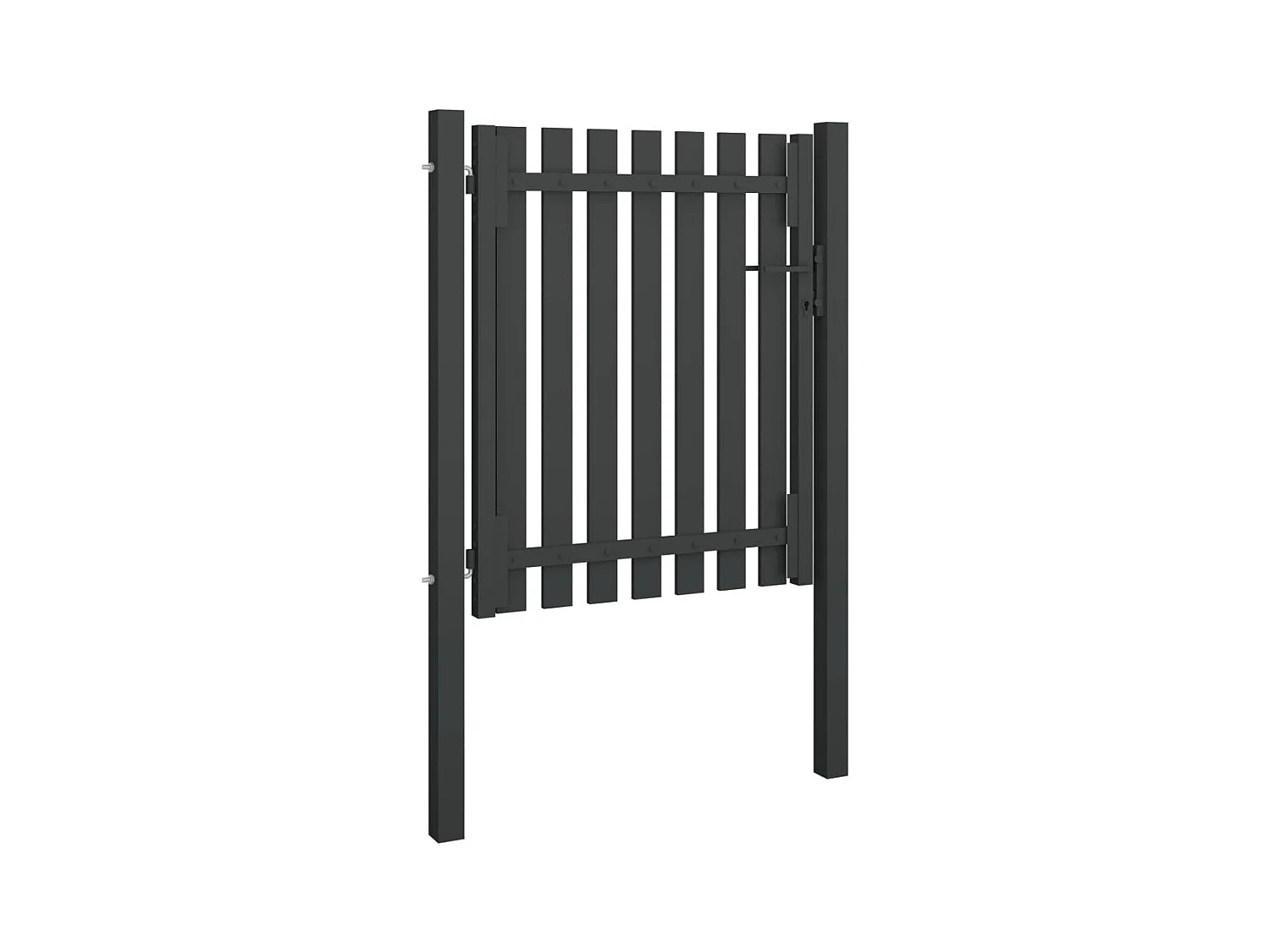 Portão de cerca de jardim em aço 1x1,5 m antracite
