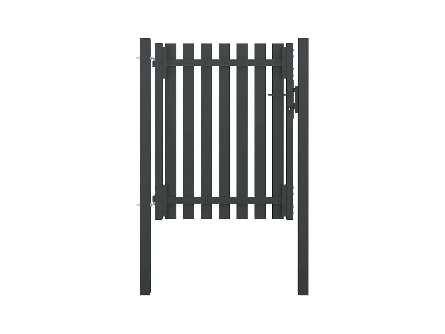 Portail de cl?ture de jardin Acier 1x1,5 m Anthracite