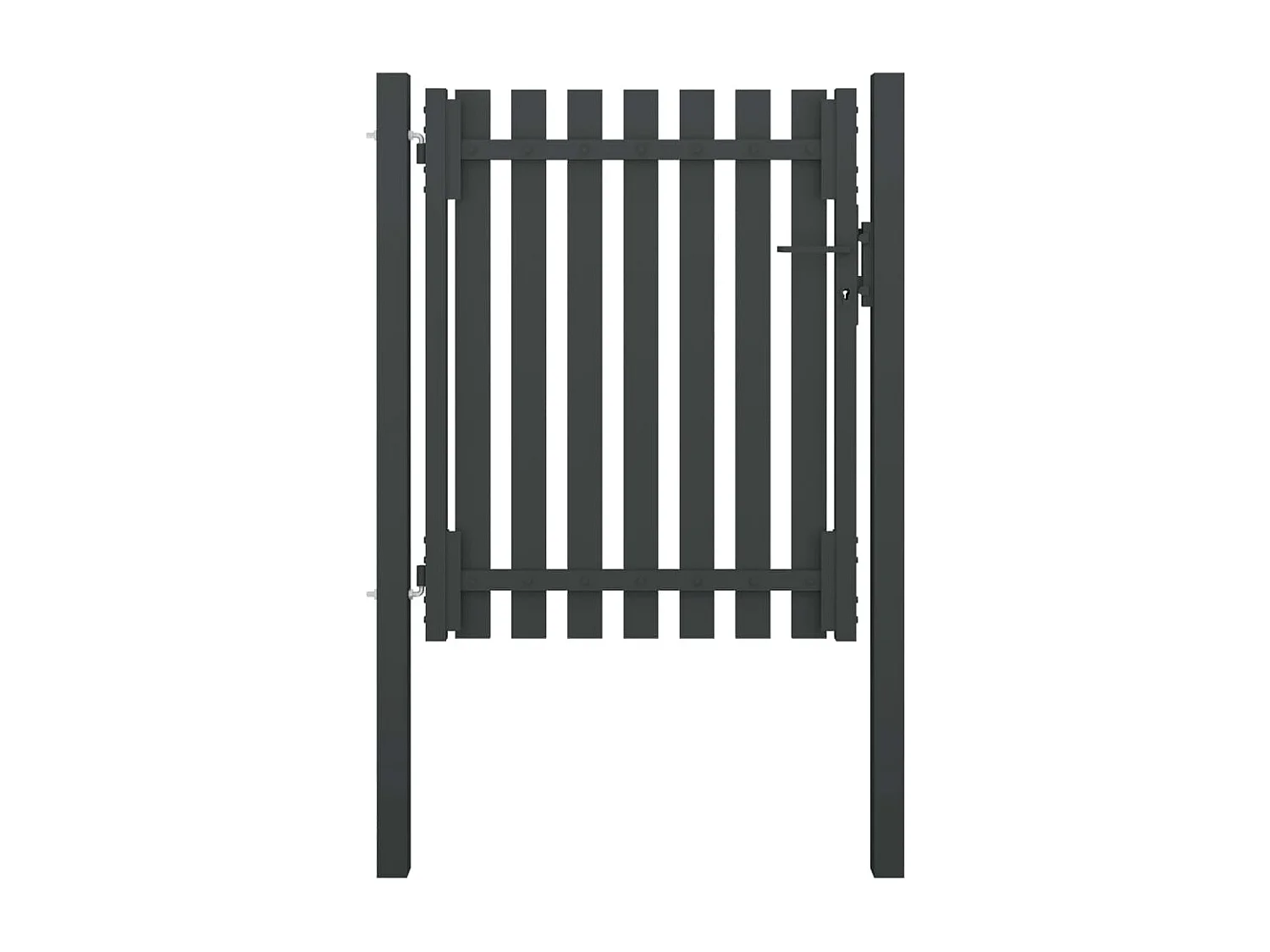 Portail de cl?ture de jardin Acier 1x1,5 m Anthracite