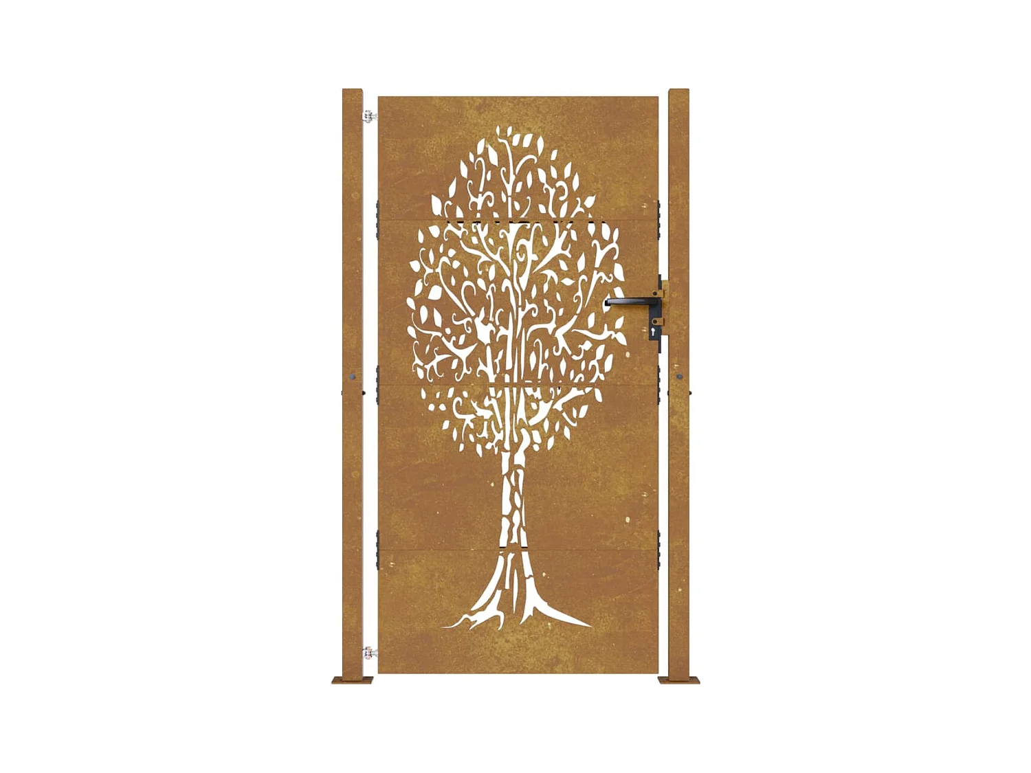 Gartentor 105x205 cm Cortenstahl Baumdesign