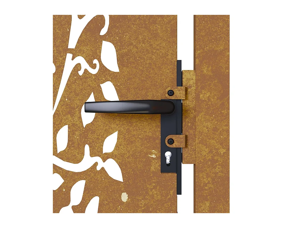 Gartentor 105x205 cm Cortenstahl Baumdesign