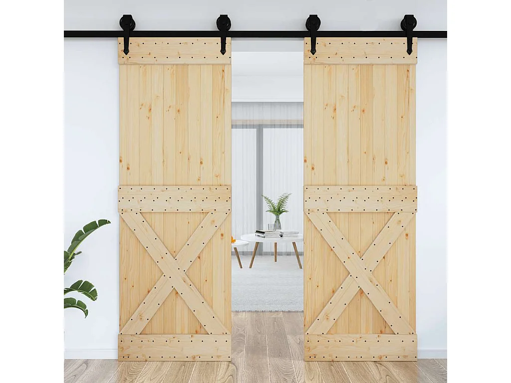 NARVIK Tür 80x210 cm massives Kiefernholz