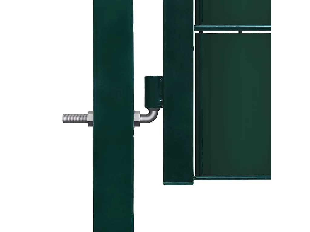 Zauntor aus PVC und Stahl 100x124 cm Grün