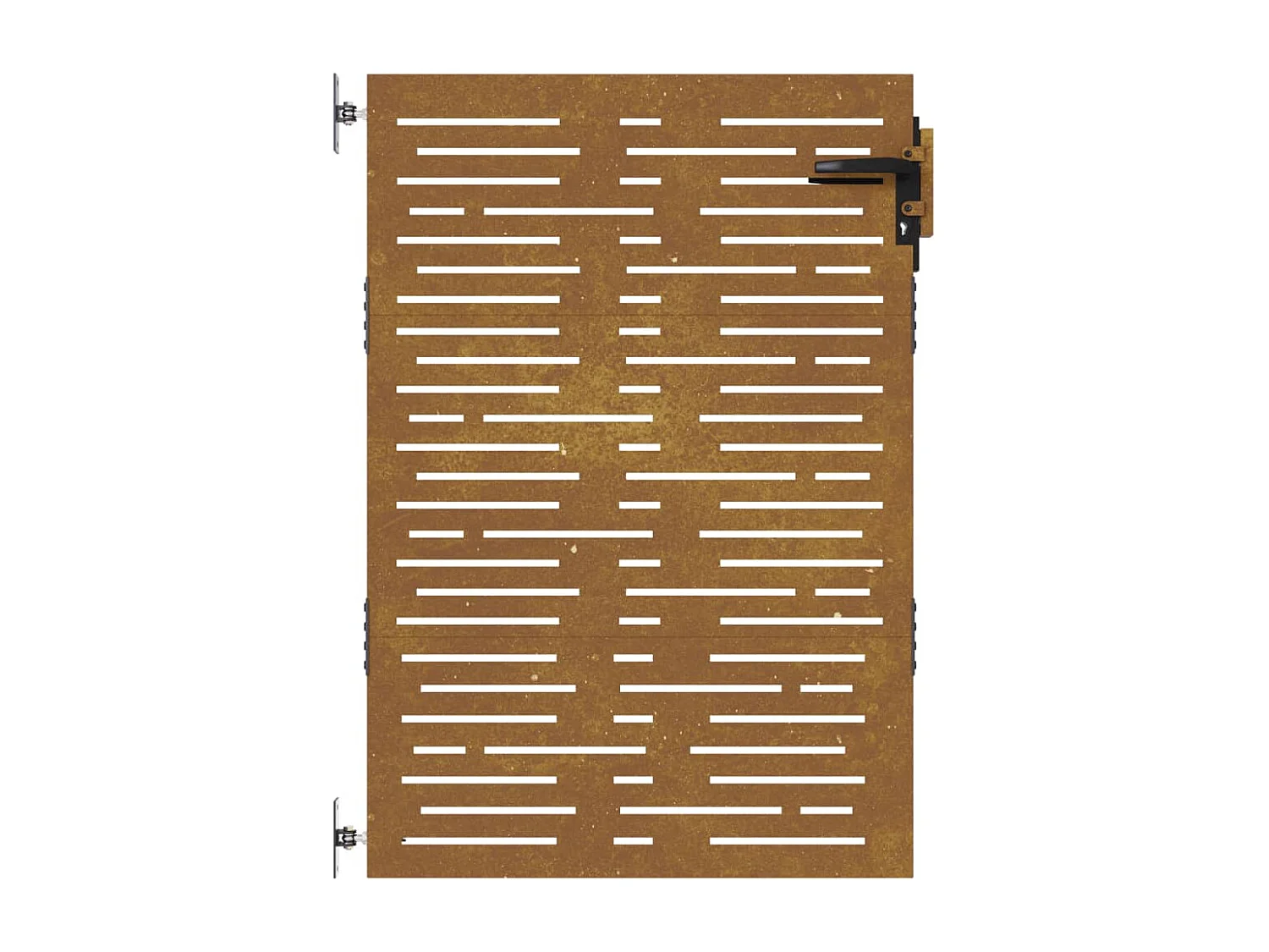 Portail de jardin 85x125 cm acier corten conception de carré