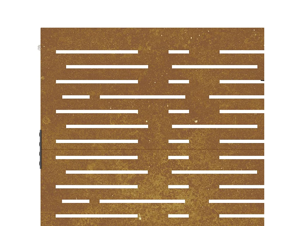 Portail de jardin 85x125 cm acier corten conception de carré