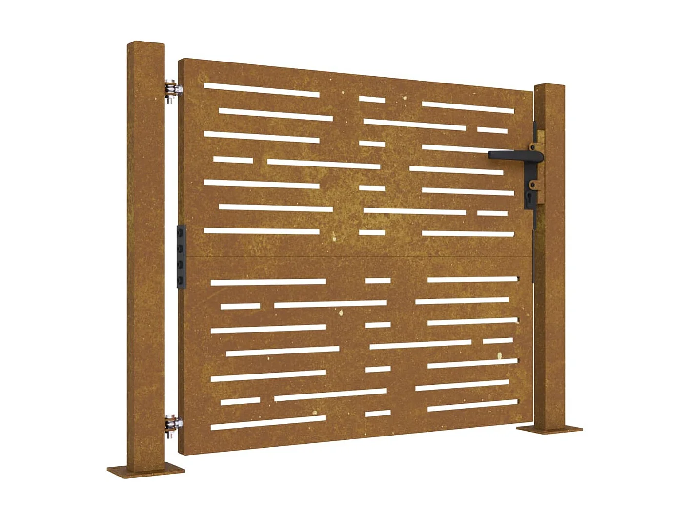 Portail de jardin 105x80 cm acier corten conception de carré