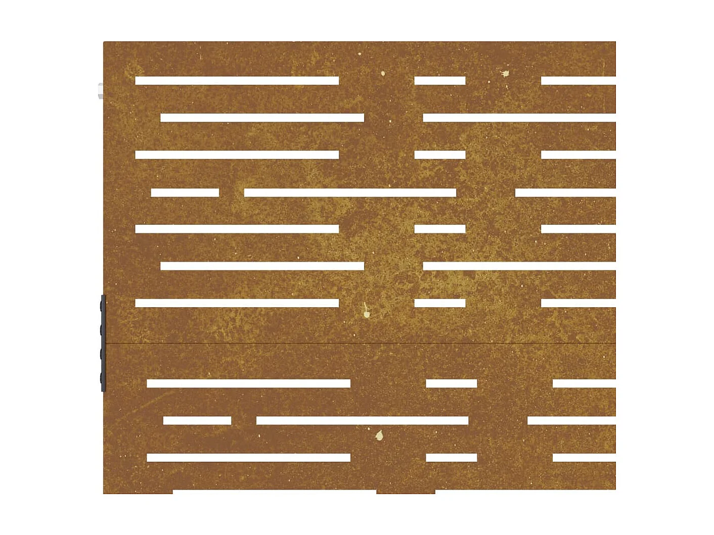 Portail de jardin 105x80 cm acier corten conception de carré