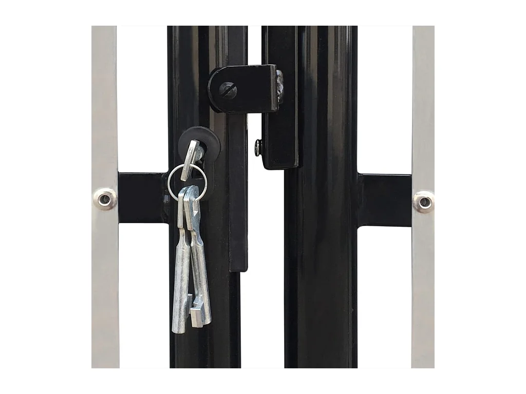 Portail simple de cl?ture Noir 300x125 cm