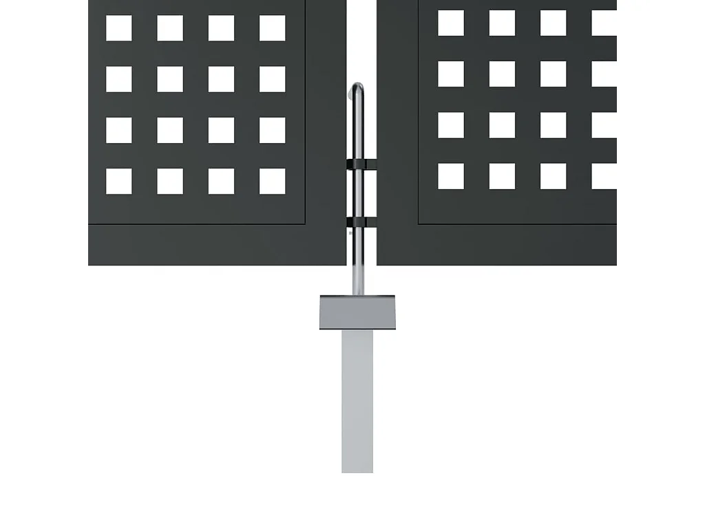 Portão de jardim antracite 400x150 cm aço