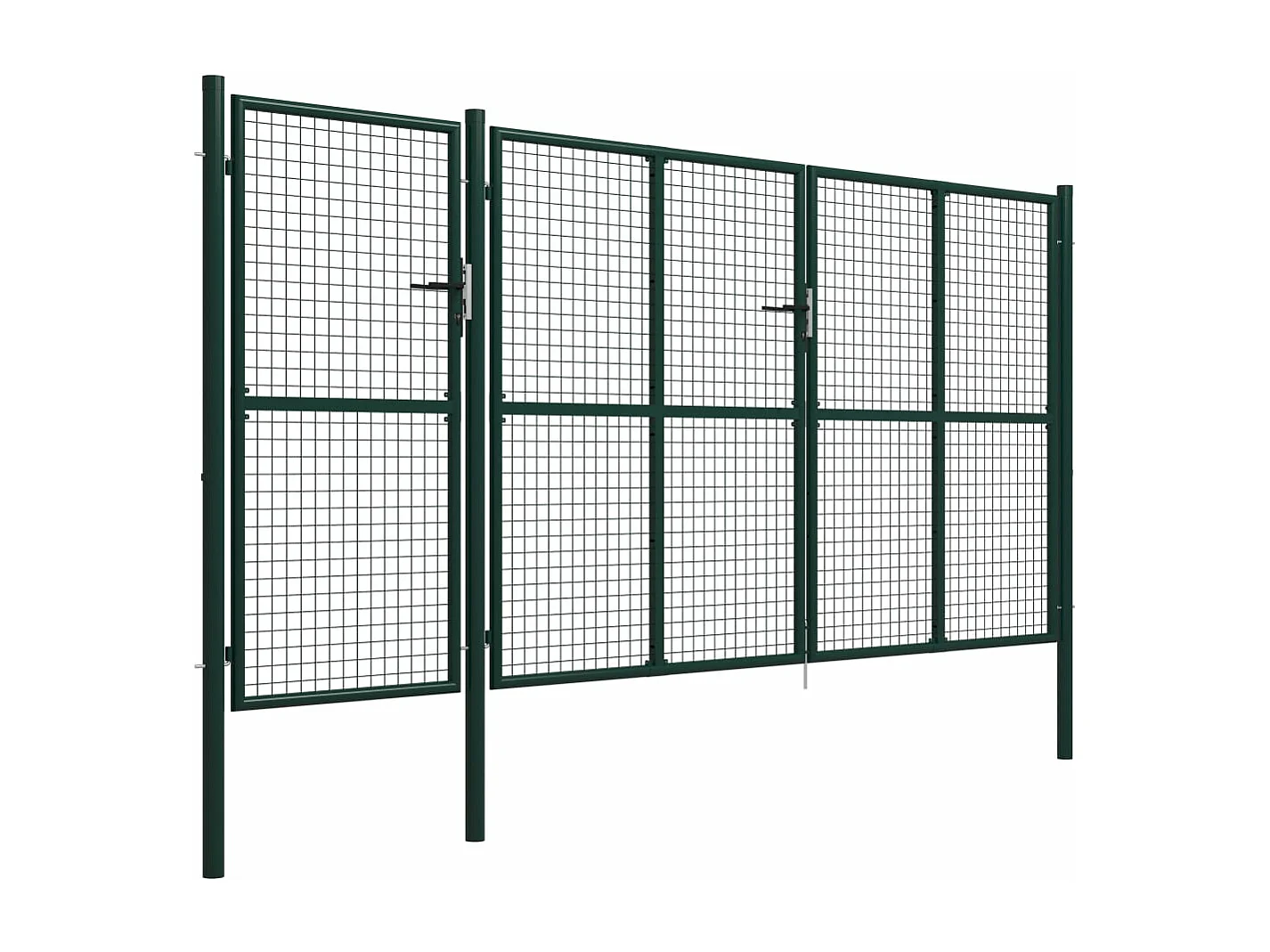 Portão de jardim Aço 400 x 150 cm Verde