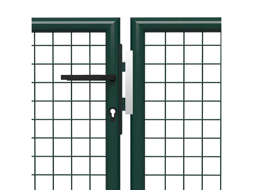 Portail de jardin Acier 400 x 150 cm Vert