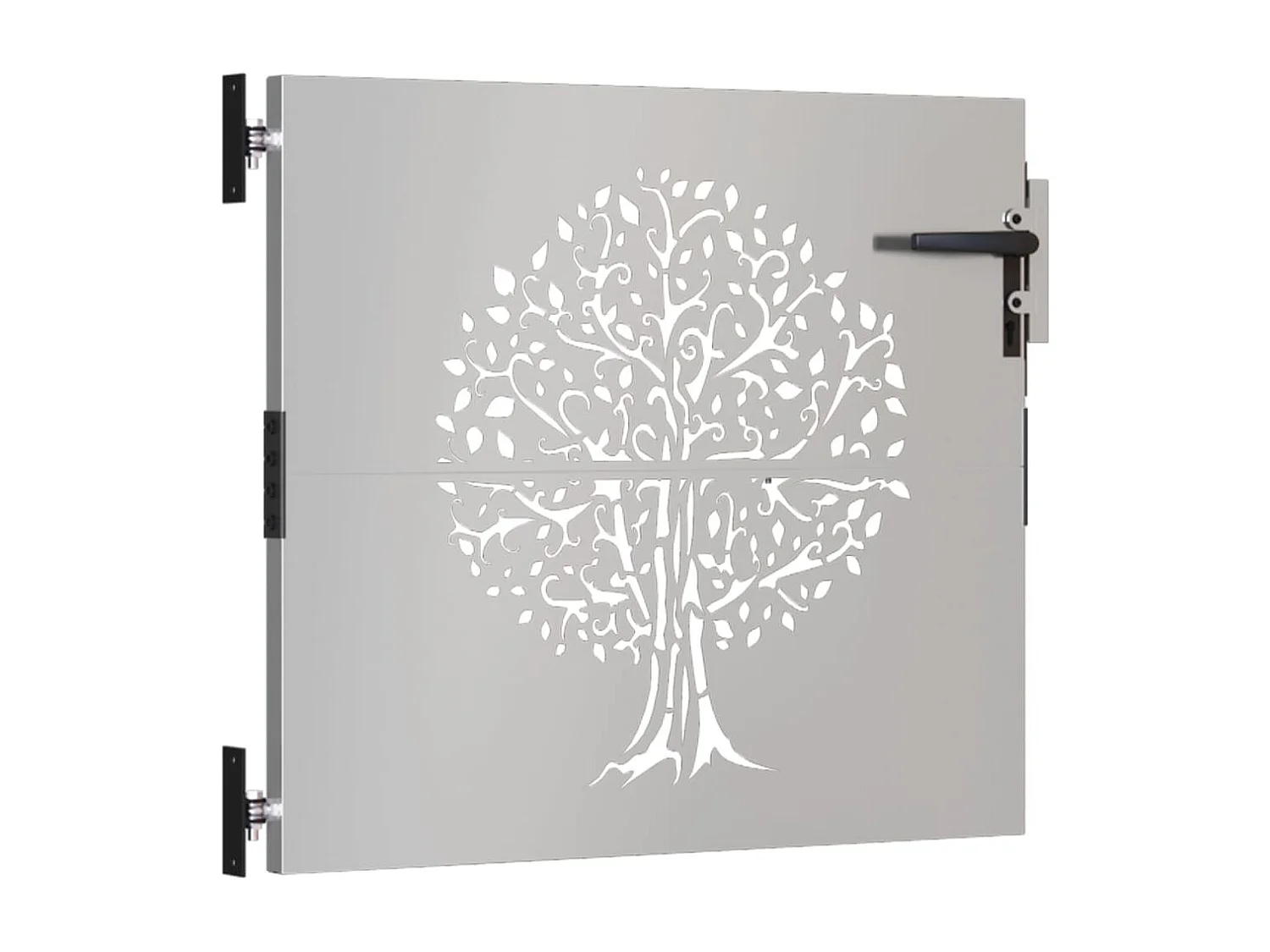 Portail de jardin 85x75 cm acier corten conception d'arbre