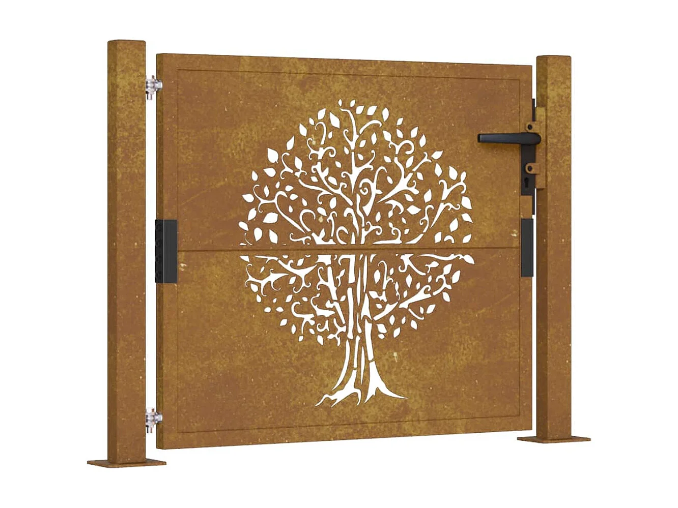 Portail de jardin 105x105 cm acier corten conception de l'arbre