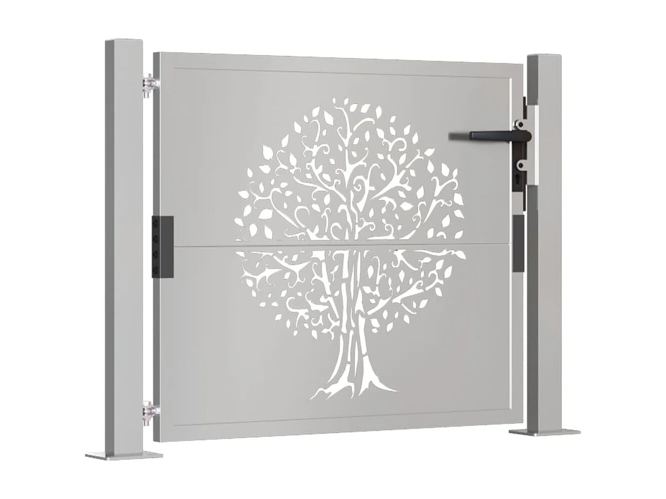 Portail de jardin 105x105 cm acier corten conception de l'arbre