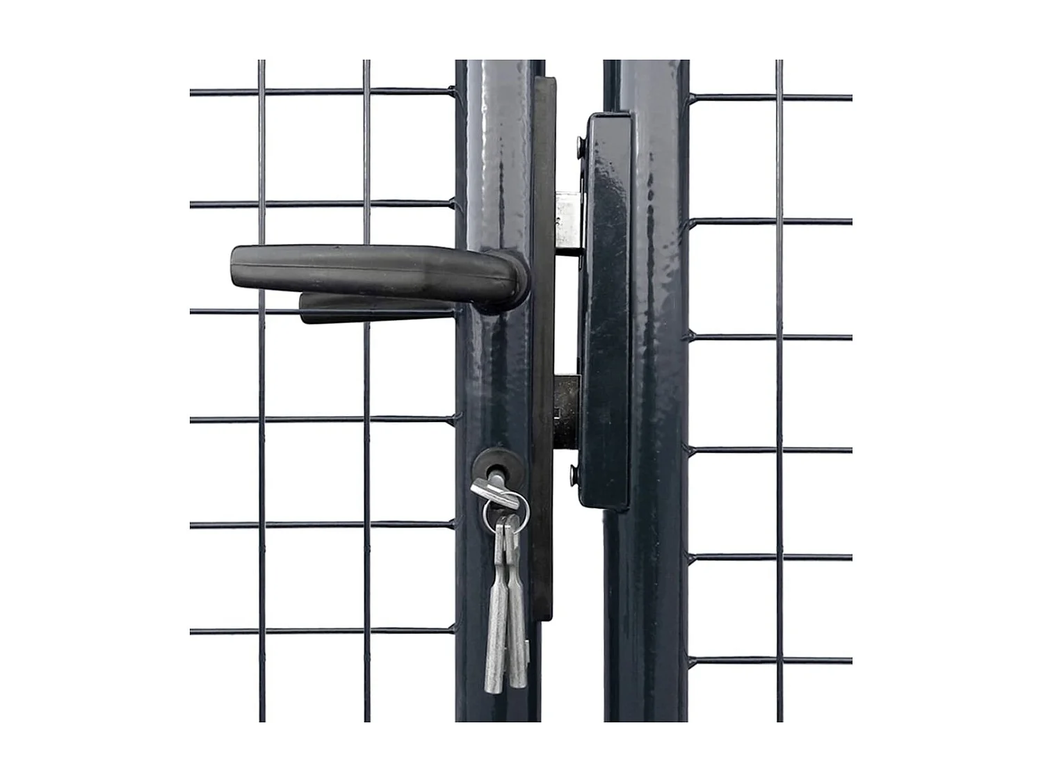 Portão de jardim em malha Aço galvanizado 400 x 175 cm Cinza