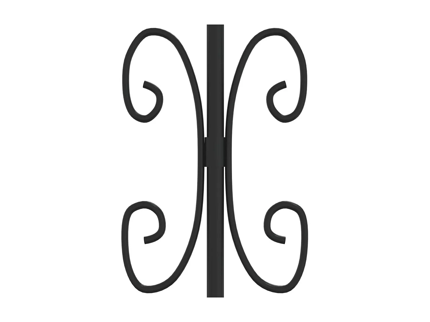 Portal e ponta de lança Preto 406x198 cm Aço com pintura eletrostática