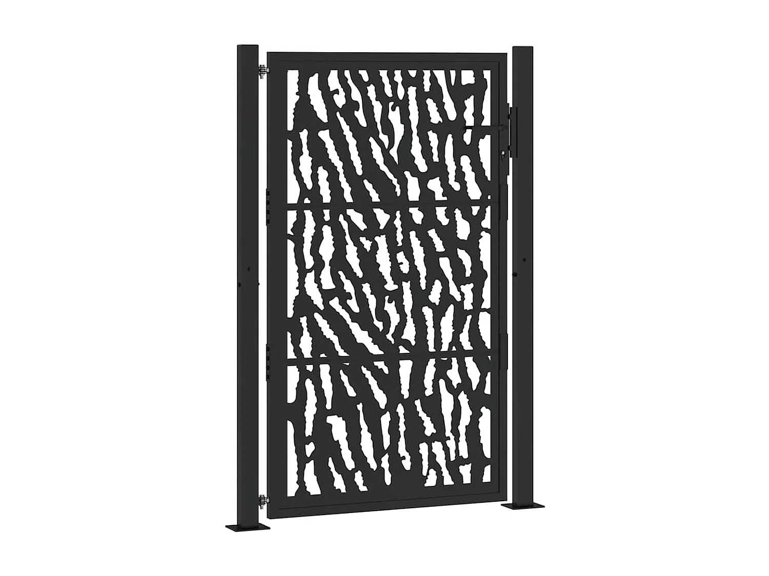Portail de jardin noir 105x155 cm acier conception de tracés