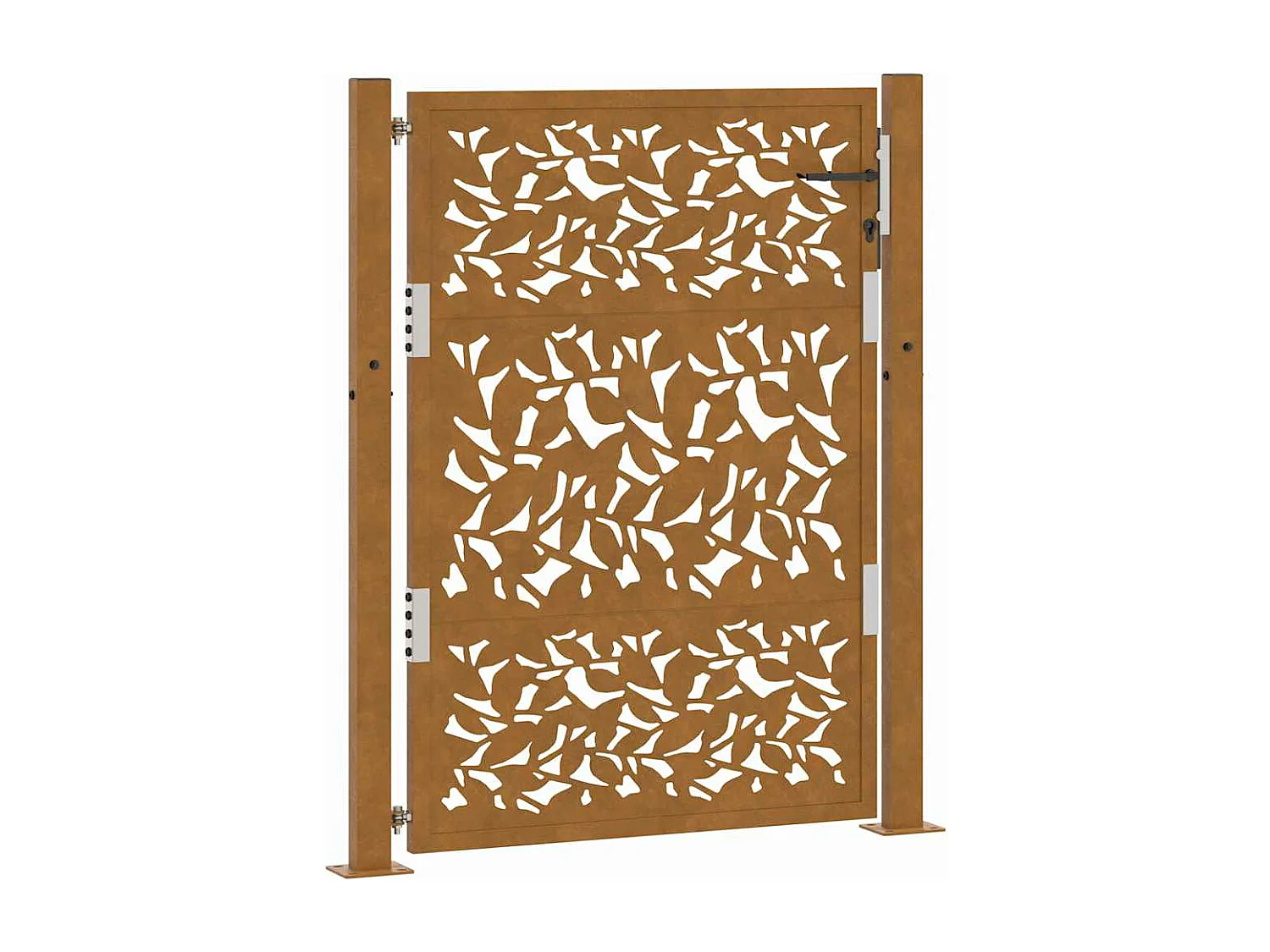 Design de folha de portão de jardim de aço à prova de intempéries