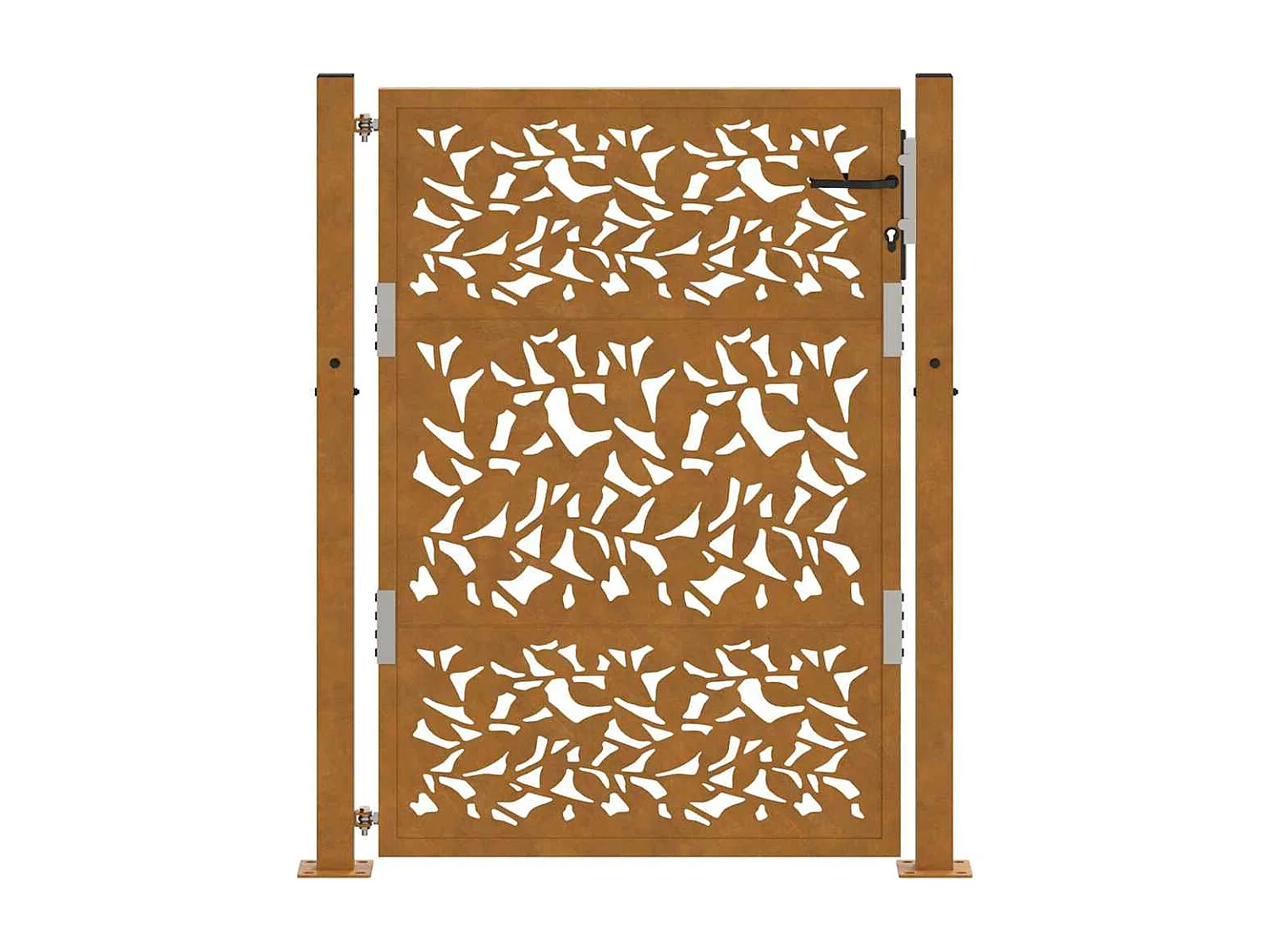 Design de folha de portão de jardim de aço à prova de intempéries